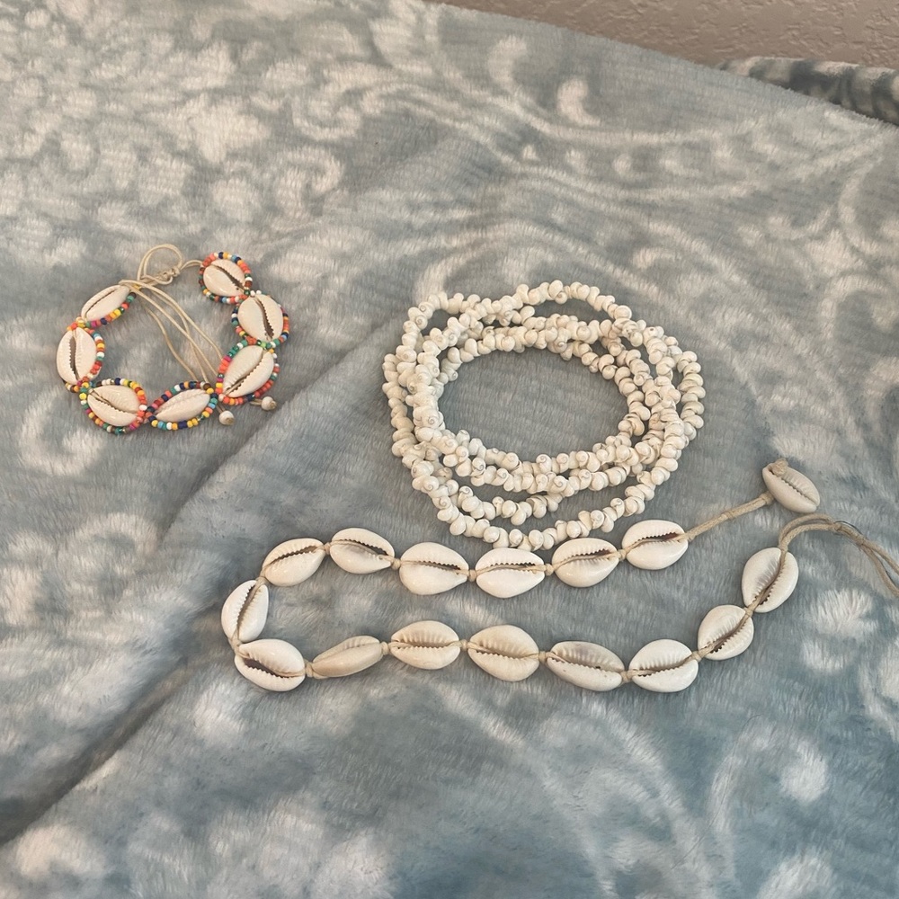 Puka Shell Necklace 3pc Set